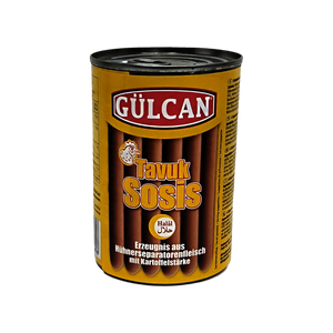 Gülcan vistas gaļas cīsiņi, desiņas Halal 184g