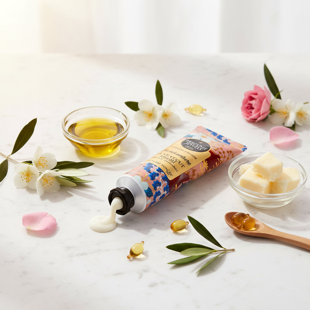 Perfume Jewels The Adventure krēms  rokām un Ķermenim 50 ml Perfume Jewels The Adventure krēms ar dabīgiem ingredientiem olīveļļu E vitamīnu un shea sviestu