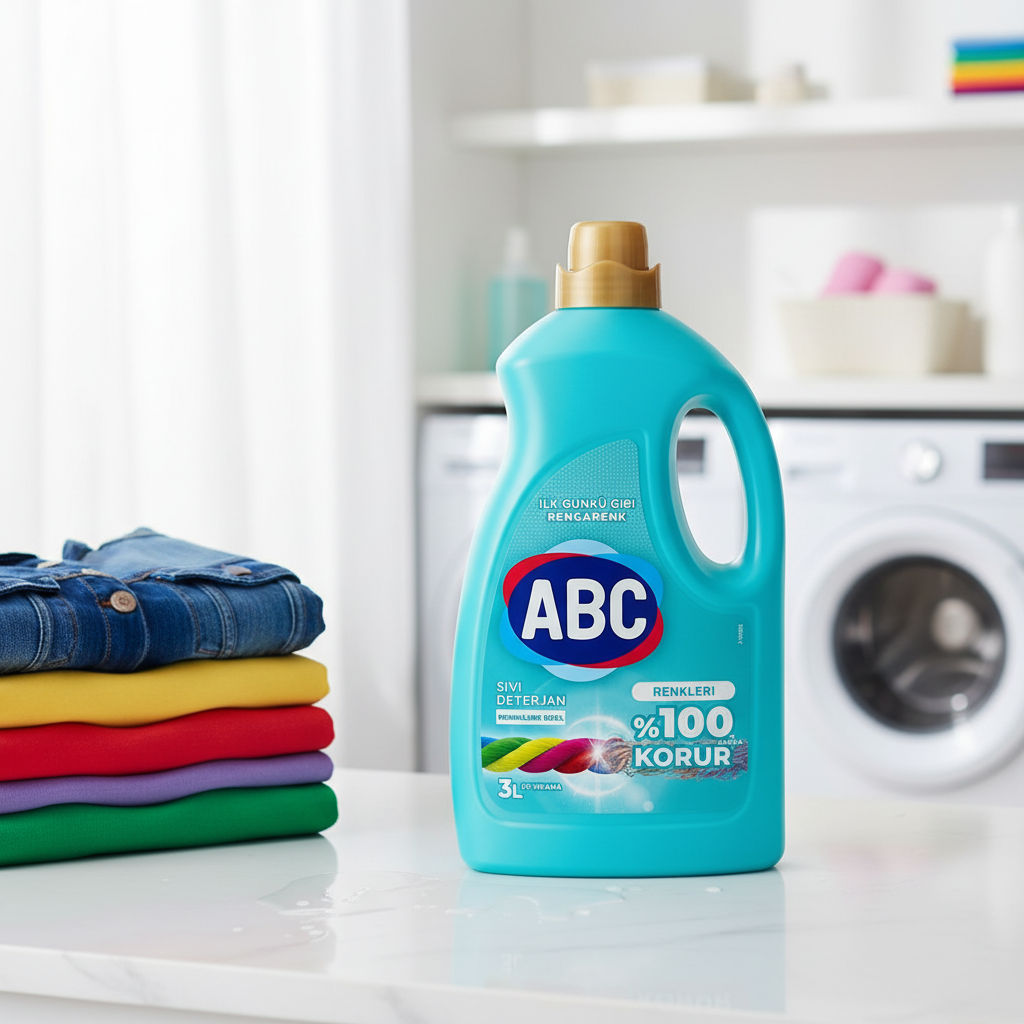 ABC 3L krāsainu audumu veļas mazgāšanas līdzeklis ar krāsainiem audumiem