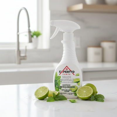 Universāls tīrīšanas līdzeklis ar laima un bazilika aromātu, EXPERTTO FORTE, 500ml EXPERTTO FORTE 500ml universāls tīrīšanas līdzeklis ar laima un bazilika aromātu