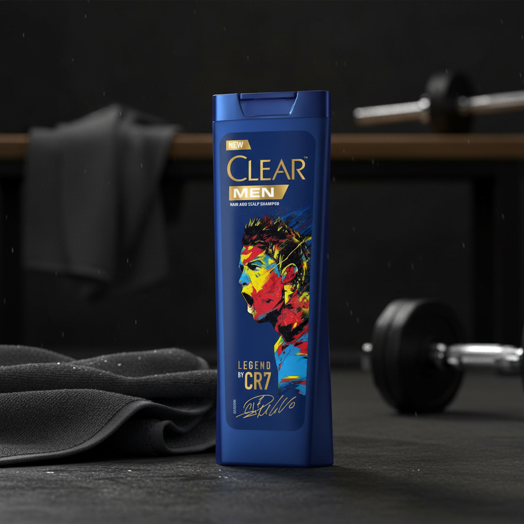 CLEAR CR7 Ronaldo Edition šampūns sporta dzīvesveida kontekstā