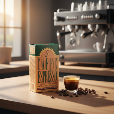 Mehmet Efendi espresso vacuum 250g Mehmet Efendi espresso 250g kafejnīcas vidē ar profesionālu espresso aparātu un svaigi pagatavotu kafiju