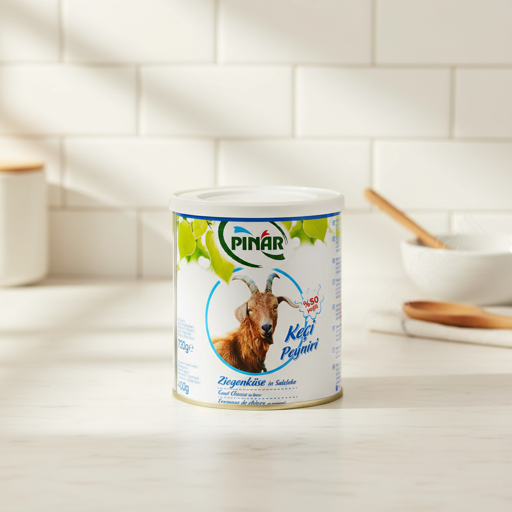 Pinar keçi peyniri %50 yağlı 400g Pinar kazas siers 50% tauku 400g uz mūsdienīgas virtuves virsmas