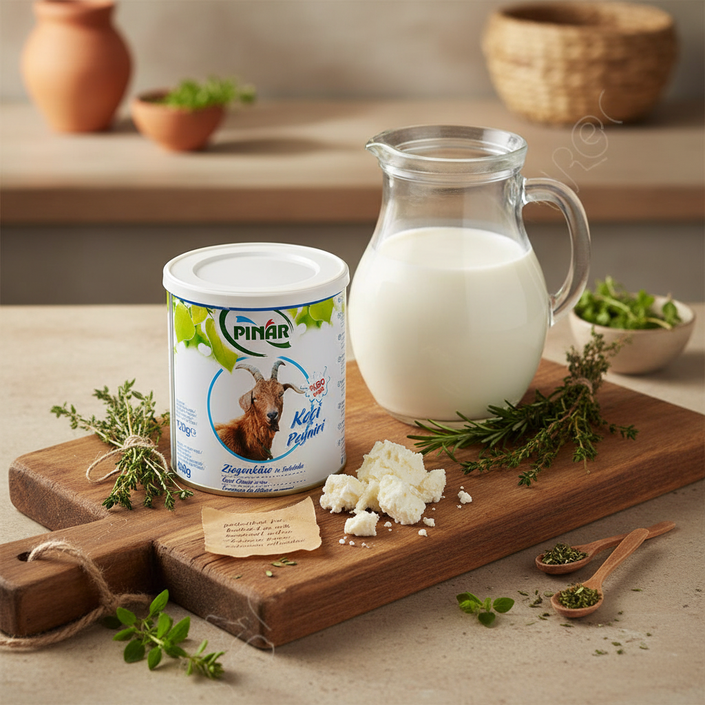 Pinar keçi peyniri %50 yağlı 400g Pinar kazas siers ar dabīgiem ingredientiem un svaigiem kazas piena produktiem