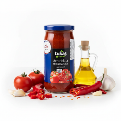 Tukas Arrabiata makaronu mērce 360g ar svaigiem tomātiem, sarkano piparu un ķiplokiem