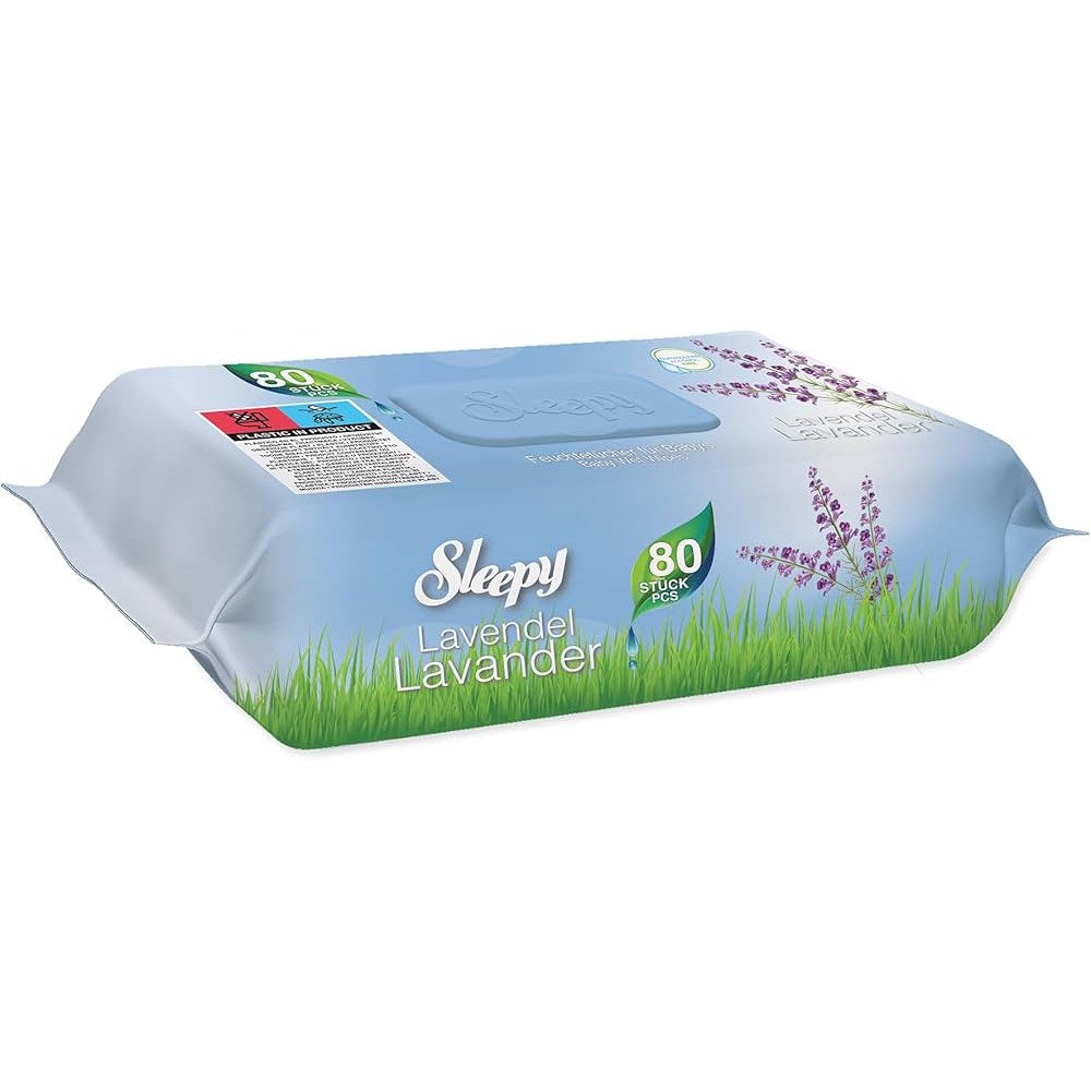 Mitrās salvetes (bērnu), Sleepy, lavandas(80 gab)