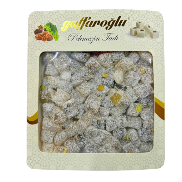 Lukums, dubultgrauzdēts, Gaffaroglu, 400g Lukums ar granātābolu garšu, dubultgrauzdēts, Gaffaroglu, 400g