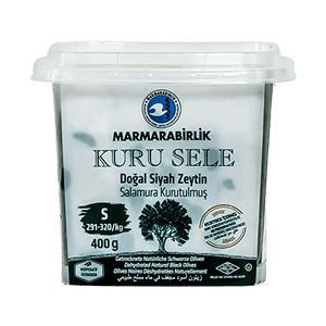 Marmarabirlik melnās olīvas, sausās S izmērs 400g