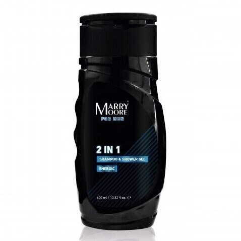 Matu šampūns un dušas želeja vīriešiem, 2 in 1, MARRY MOORE, 400 ml Matu šampūns vīriešiem 2 in 1, MARRY MOORE, 400ml