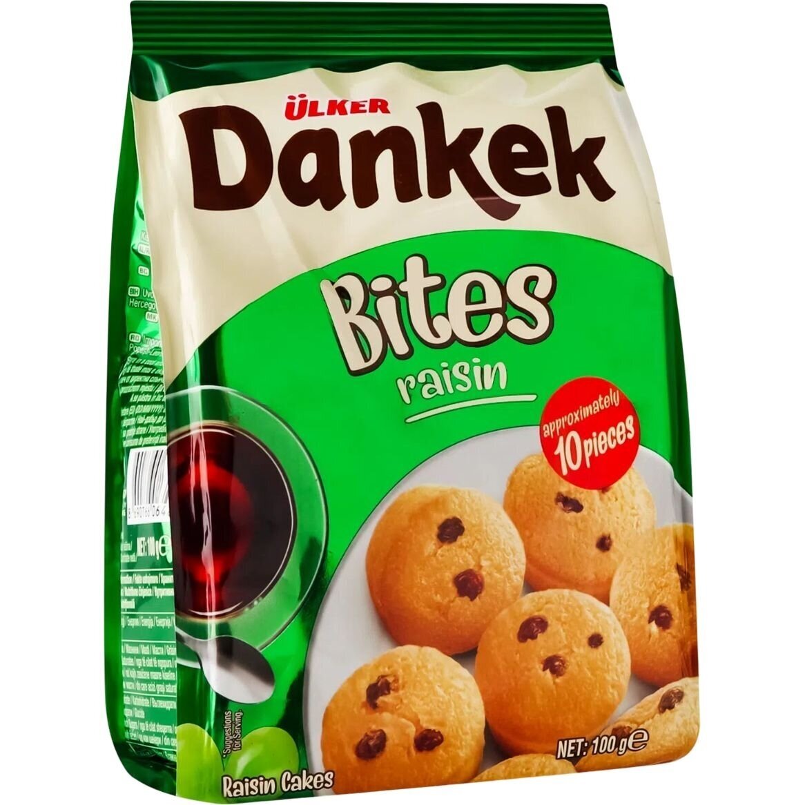 Mini kēksiņi ar rozīnēm, DANKEK, Ulker, 10gab., 100g