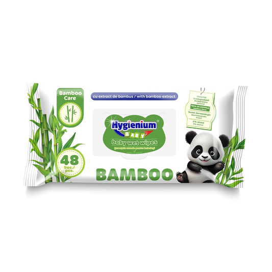Влажные салфетки, для малышей, HYGIENIUM, бамбук 48 шт