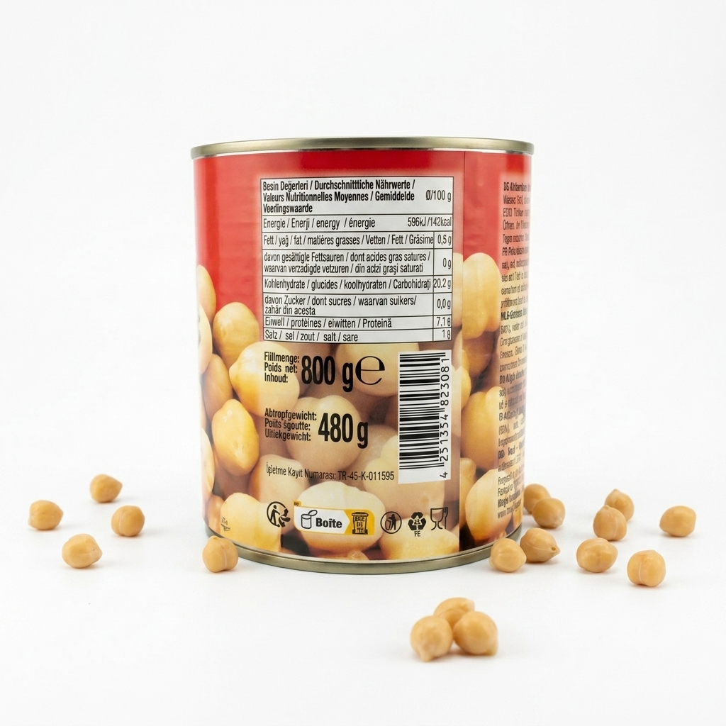 Vārīti turku zirņi (aunazirņi), Nergiz Aksiyon, 480g/800g