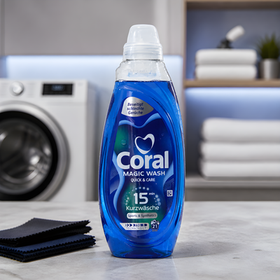 Šķidrais veļas mazgāšanas līdzeklis sporta un sintētiskajam apģērbam, Coral, 840ml, 21 mazgāšanas reizei