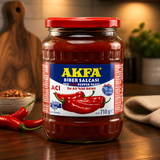 Paprikas pasta stikla burkā, asā, AKFA, 710g