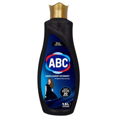 ABC, šķidrais mazgāšanas līdzeklis melniem apģērbiem 1,5l, 25 mazgāšanas reizēm