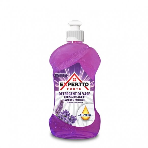 Trauku mazgāšanas līdzeklis ar lavandas un pačūlijas aromātu, EXPERTTO FORTE, 500ml 