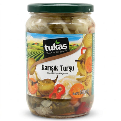 Marinētu dārzeņu asorti, TUKAŞ, (Karışık Turşu), 680g