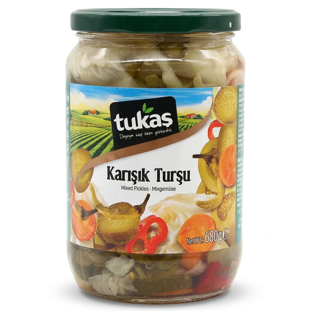 Marinētu dārzeņu asorti, TUKAŞ, (Karışık Turşu), 680g